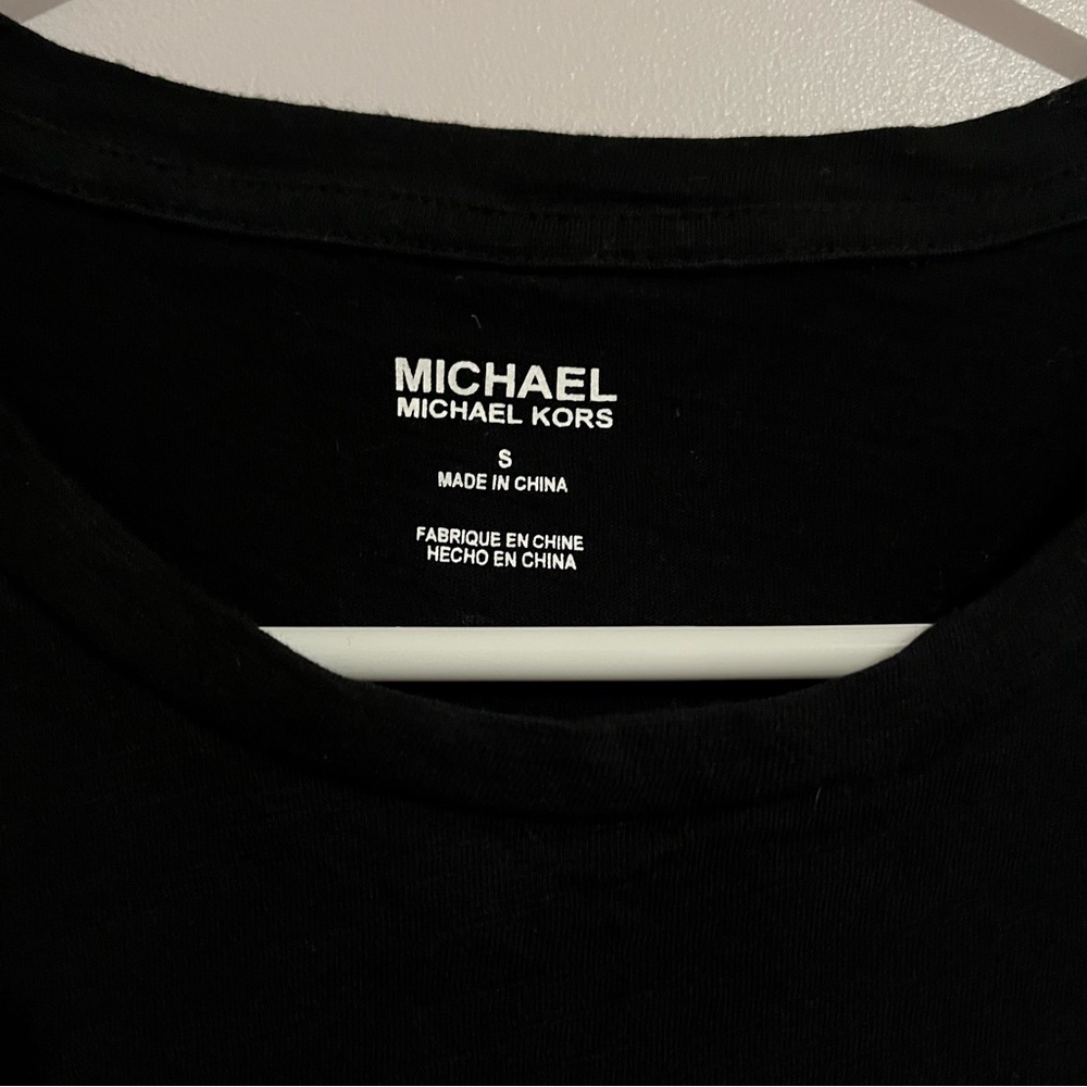 Michael Kors Black Tee with White City Names - Picture 3 of 7